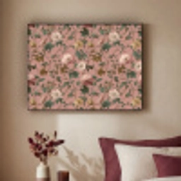 Bloemen - Klassiek - Roze Textielframe zwart klein 947 -sfeer1