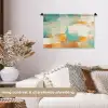 Kunst - Abstract - Blauw - Wit Wandkleed katoen klein -sfeer1