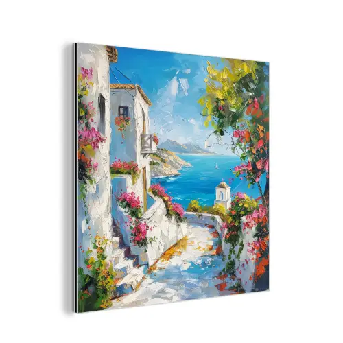 Landschap - Bloemen - Natuur - Zomer aluminium wit klein -3d