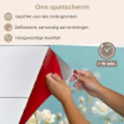 Stengels - Bloemen - Lucht - Wit keuken achterwand spatscherm klein -spatscherm_NL