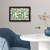 Bladeren - Flamingo - Bloemen - Jungle fotolijst zwart zonder passe partout klein -sfeer4
