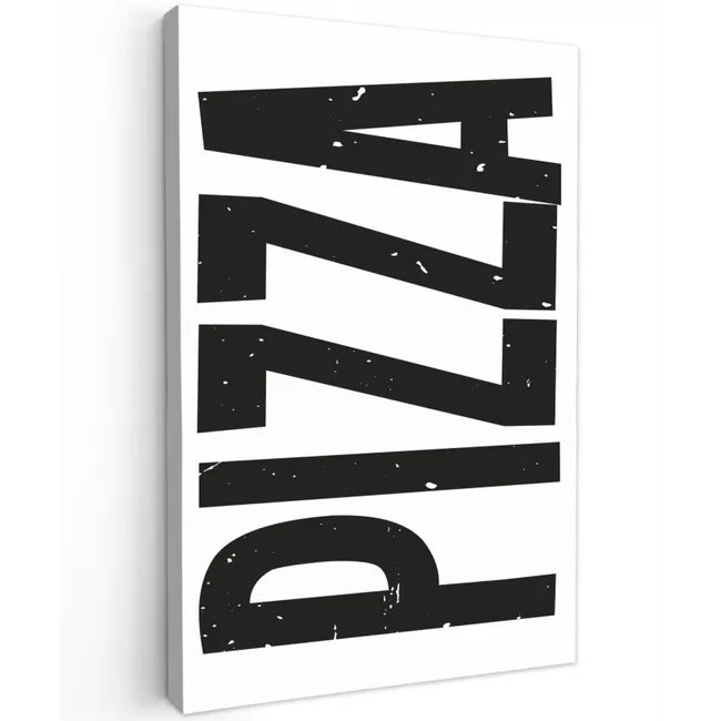 Pizza - Japandi - Decoratie - Vintage canvas 2cm klein -z3d