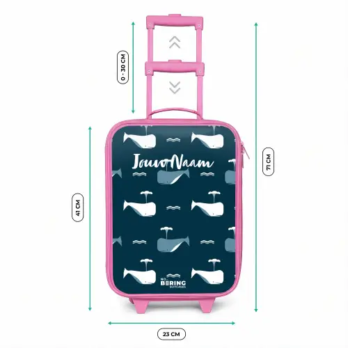 Walvisweelde Kinderkoffer - Roze klein -productfoto_formaten