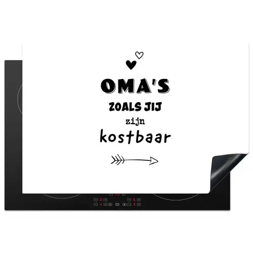 Quotes - Oma's zoals jij zijn kostbaar - Spreuken - Oma Inductie beschermer vinyl 3mm klein -3d