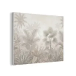 Jungle - Tropisch - Natuur -Vintage - Beige PET vilt klein -3d