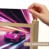 Raceauto - Roze - Neon Light Box met kabel (Kinderlampje) klein -USP_websiteprintNL