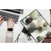 Minimalistisch - Cirkels - Penseelstreken - Beige laptophoes neopreen klein -bureau