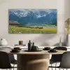 Alpen - Weide - Bergen - Koeien PET vilt middel -sfeer1