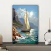 Zeilschip - Zee - Rotsen - Wolken canvas 2cm klein -sfeer6