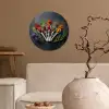 Lepels - Wit - Poeder - Kruiden Wandcirkel behangsticker klein -sfeer1
