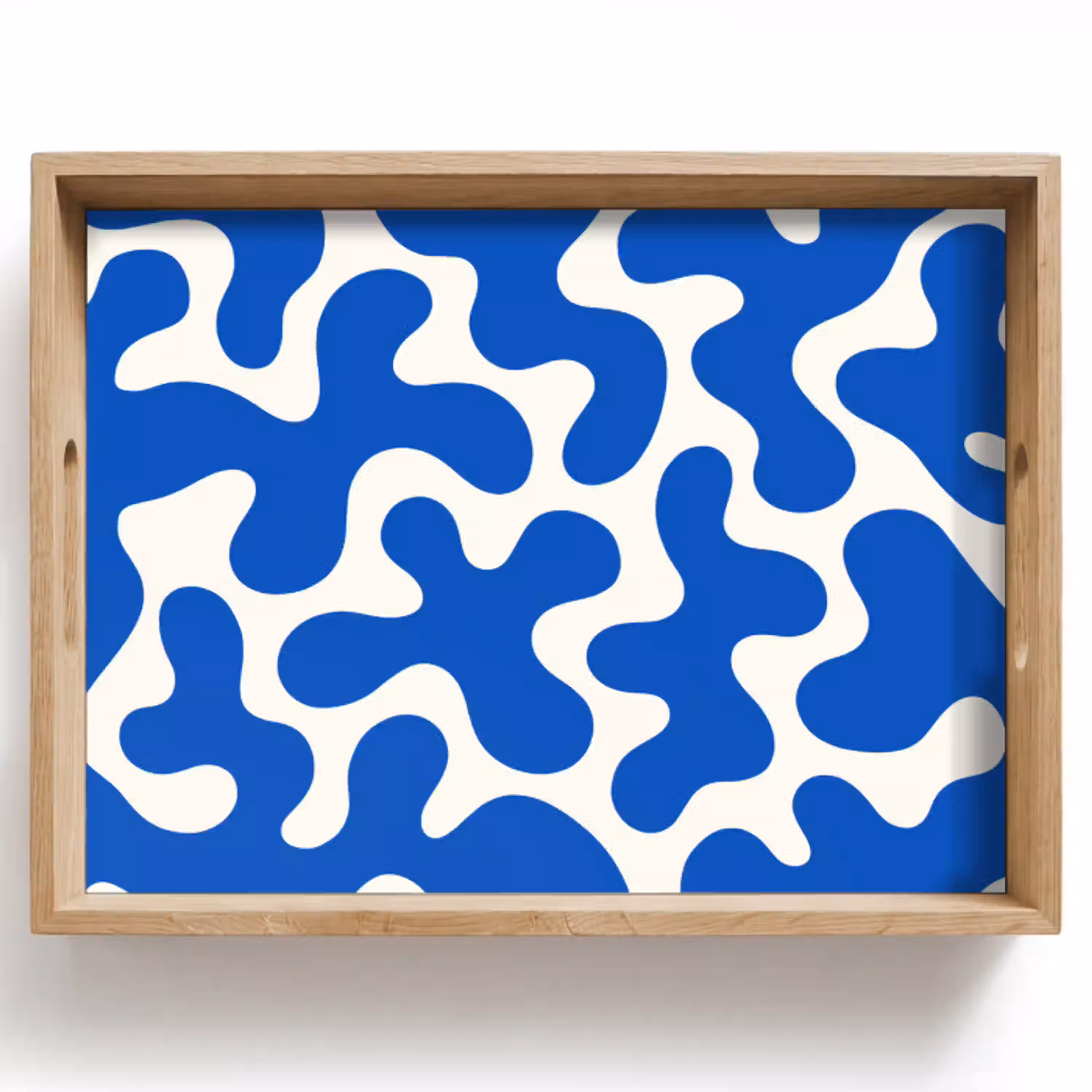 Vormen - Abstract - Blauw - Golven Dienblad Rechthoek middel -z3d_shopping