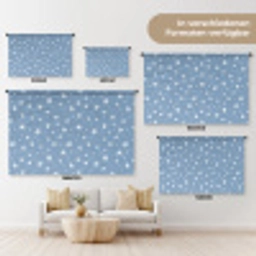 Sterretjes - Patroon - Blauw Wandkleed katoen klein 269 -tsfeer8_DE
