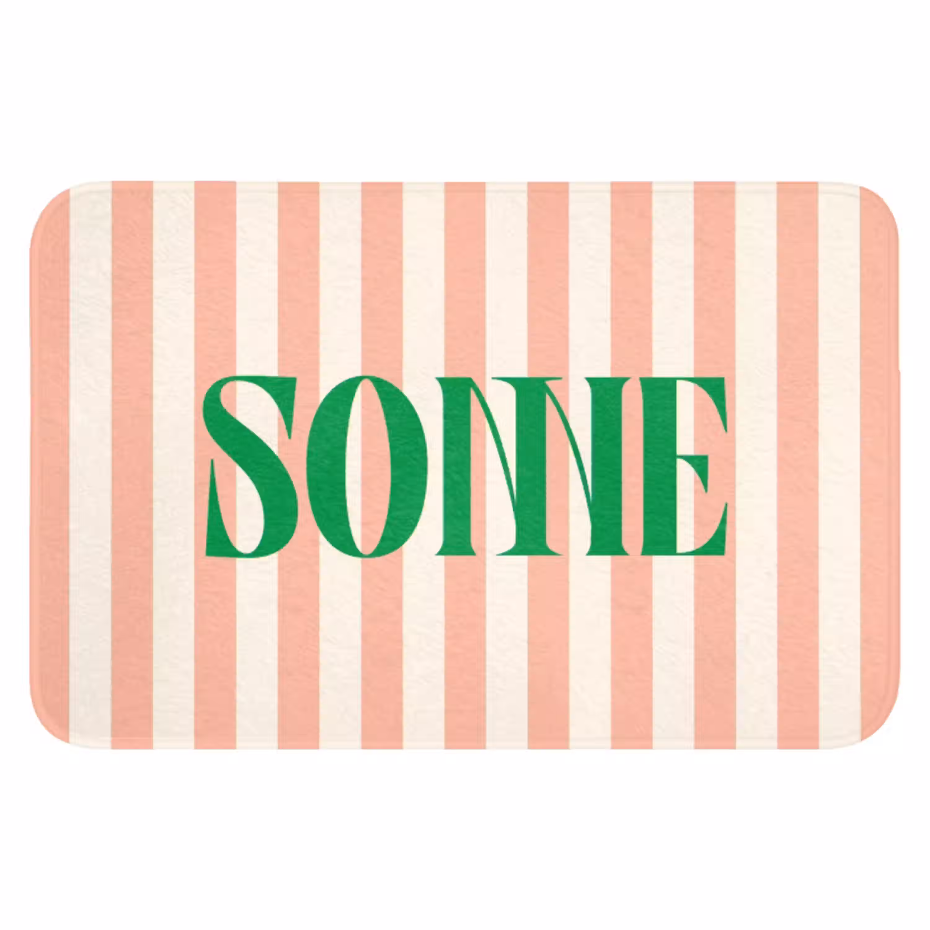 Zachtroze - Groen - Strepen - Sonne WCmat klein -3d