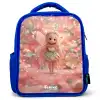 Bloemenfee in roze sprookjeswereld Kinderrugzak - Blauw middel -3d