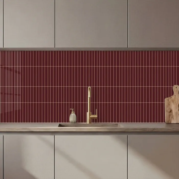 Lijnen - Patroon - Bordeaux keuken achterwand 2 middel 871 zz_3dshopping