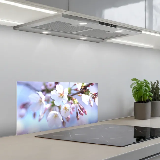 Lente Ontwaken keuken achterwand spatscherm klein -3d_schuin