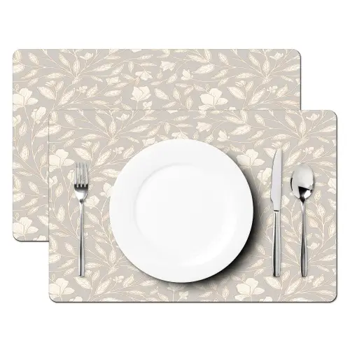 Bloemen - Steel - Blaadjes Placemat vinyl groot 368 -zzsfeer2_Kitchenyeah-website