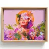 Vrouw - Abstract - Cirkel - Bloemen Dienblad Rechthoek middel -z3d_shopping
