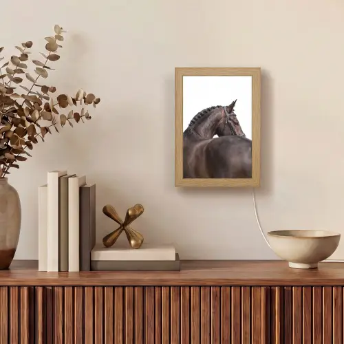 Portret - Paard - Elegant Light Box met kabel (Tafellamp) klein -sfeer2