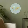 Wereldkaart - Realistisch - Blauw Akoestische PET Vilt - Rond klein -sfeer2