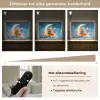 Knuffel - Monster - Maan - Wolken Light Box met batterij (Wandlamp kind) middel -USP_dimbaarNL