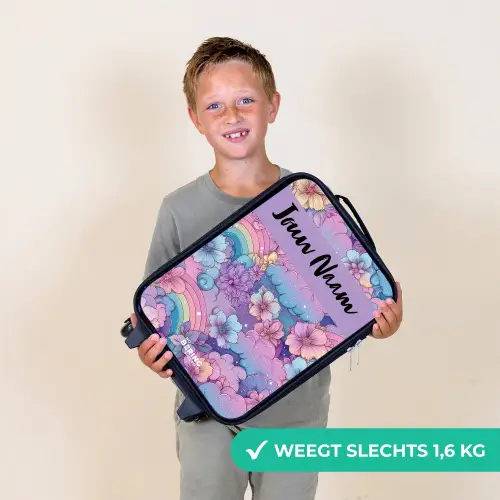 Regenbogen - Bloemen - Kleurrijk Kinderkoffer - Zwart klein -sfeer4_NL