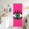 Minimalistisch - Oog - Roze deurposter klein -sfeer5