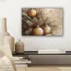 Kerst - Kerstballen - Beige - Goud canvas 2cm klein -sfeer6