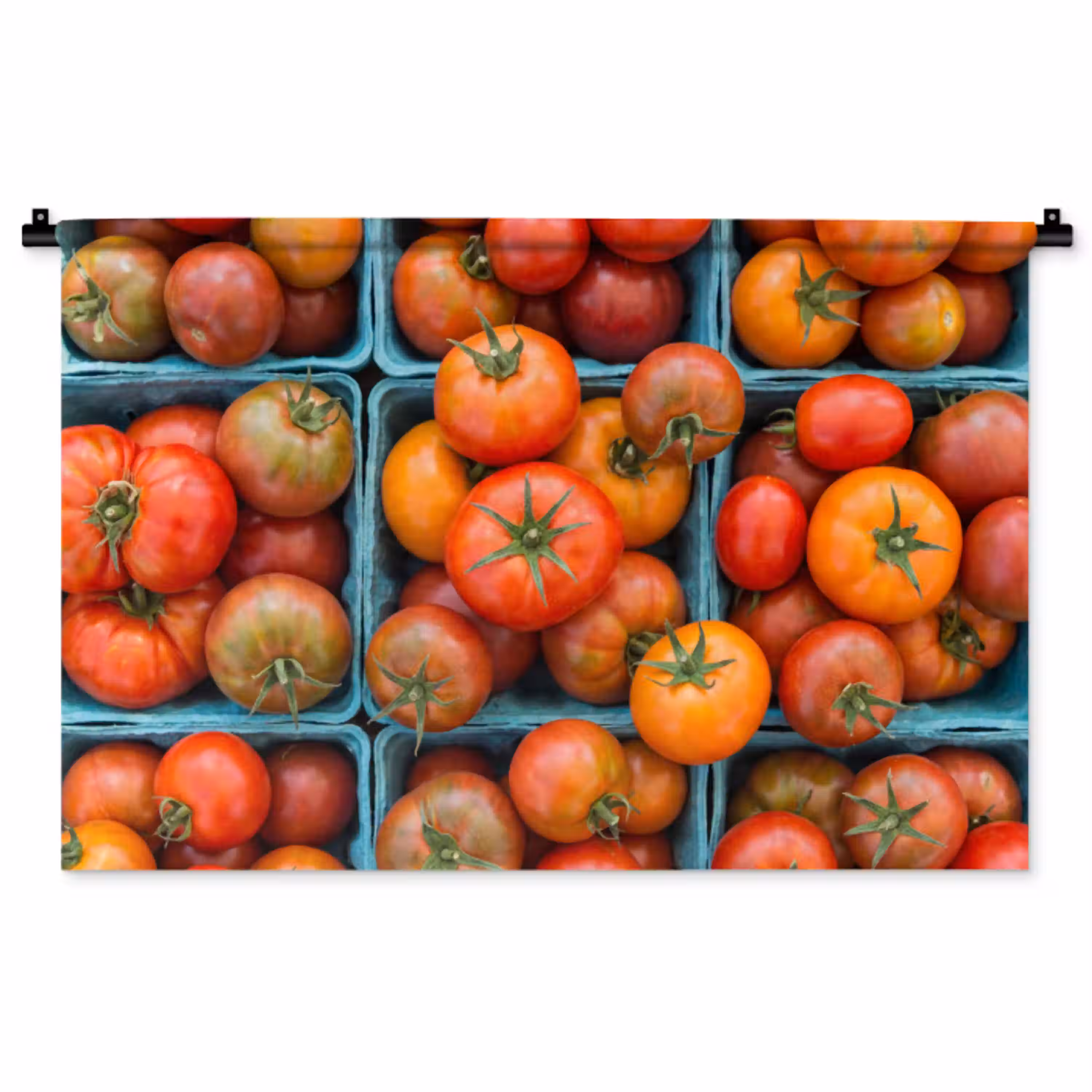 Tomaten - Eten - Kleurrijk Wandkleed katoen middel -zz3d