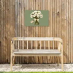 Lint - Boeket - Groen - Quote Tuinposter op houten frame 2 cm dik klein -sfeer4