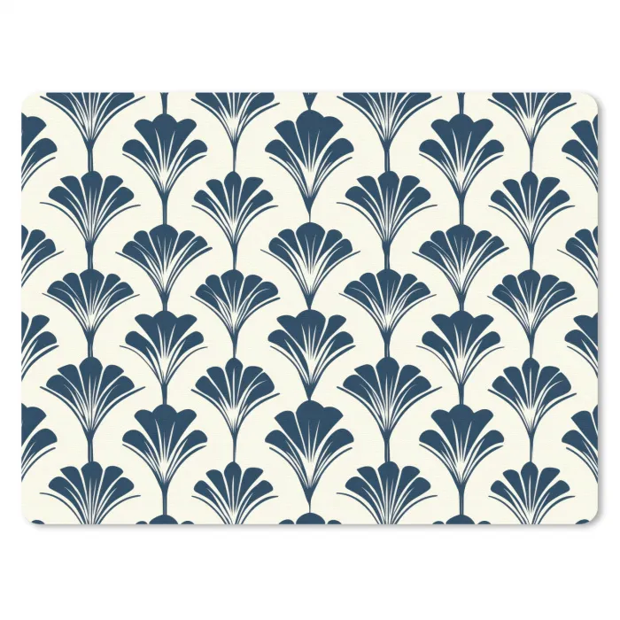 Klassiek - Motief - Blauw muismat rubber klein 262 -3d