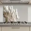Pluimen - Beige - Minimalistisch keuken achterwand spatscherm klein -3d_website