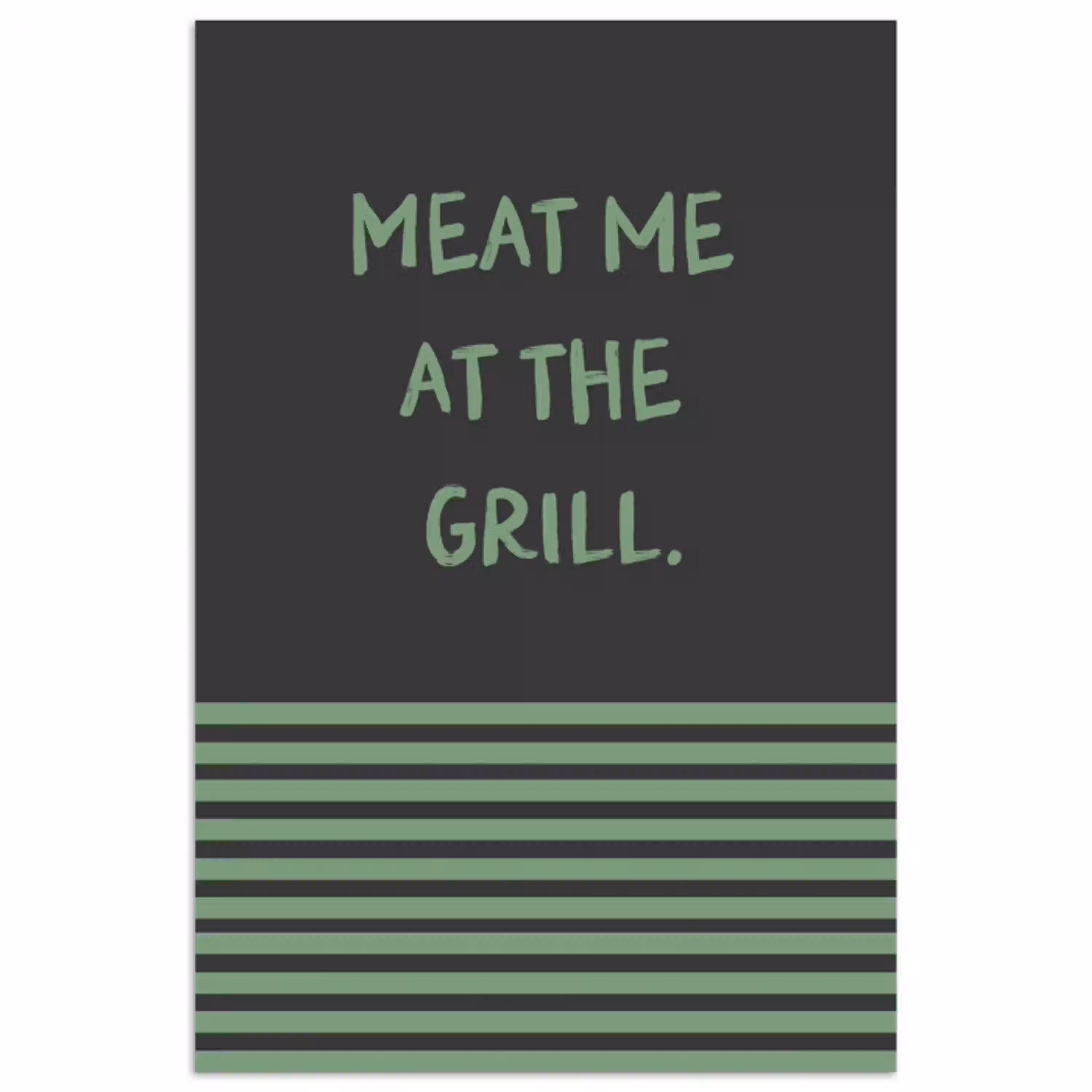Quote - Groen - Grill - Zomer poster papier klein -3d