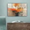Moderne kunst - Abstract - Goud - Grijs canvas 2cm klein -sfeer4