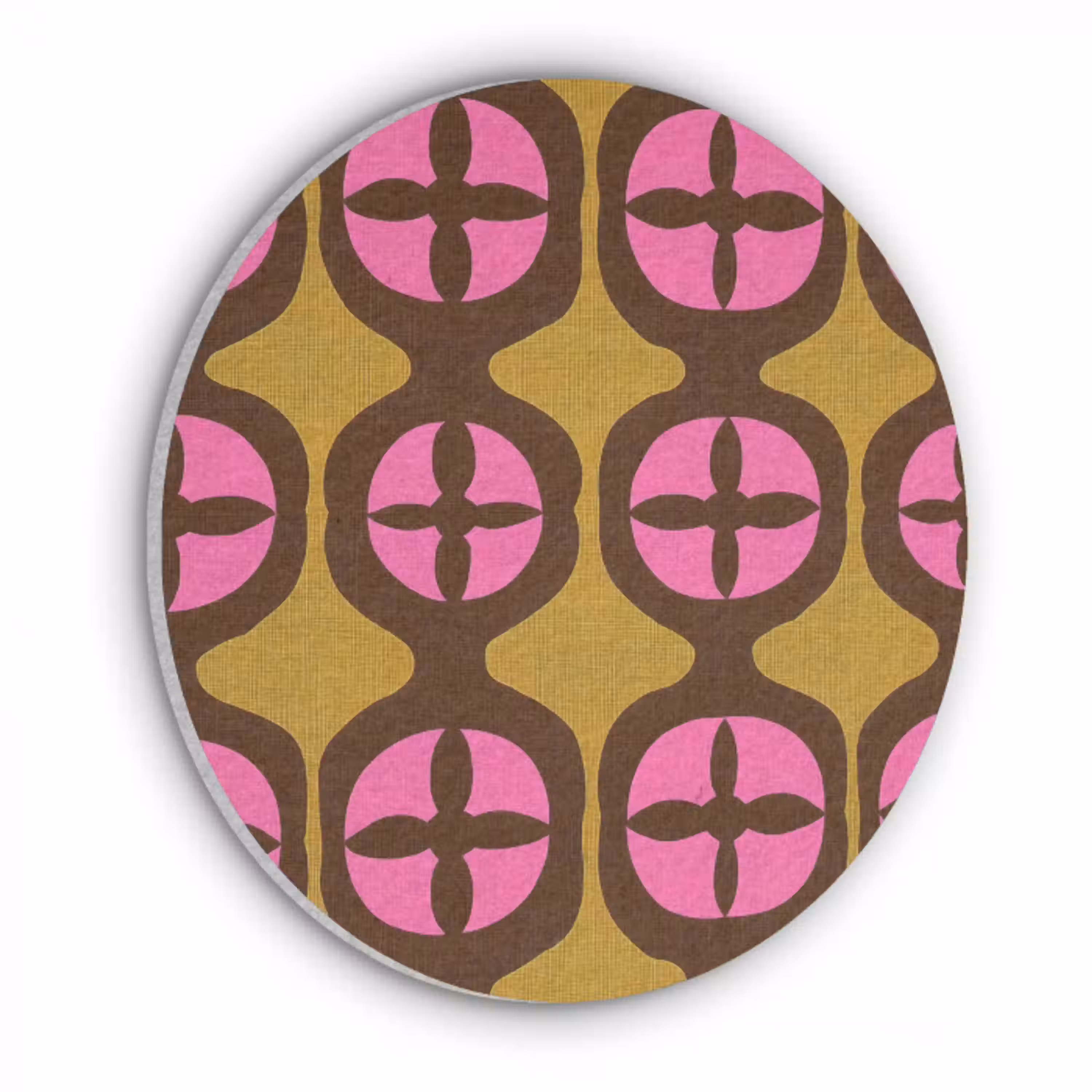 Modern - Patroon - Roze Akoestische PET Vilt - Rond klein 838 -3d