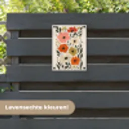 Veldbloemen - Stengels - Blaadjes - Groen tuinposter los doek klein -sfeer3