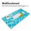 Badeend - Dobberen - Blauw Muismat XXL klein -sfeer4