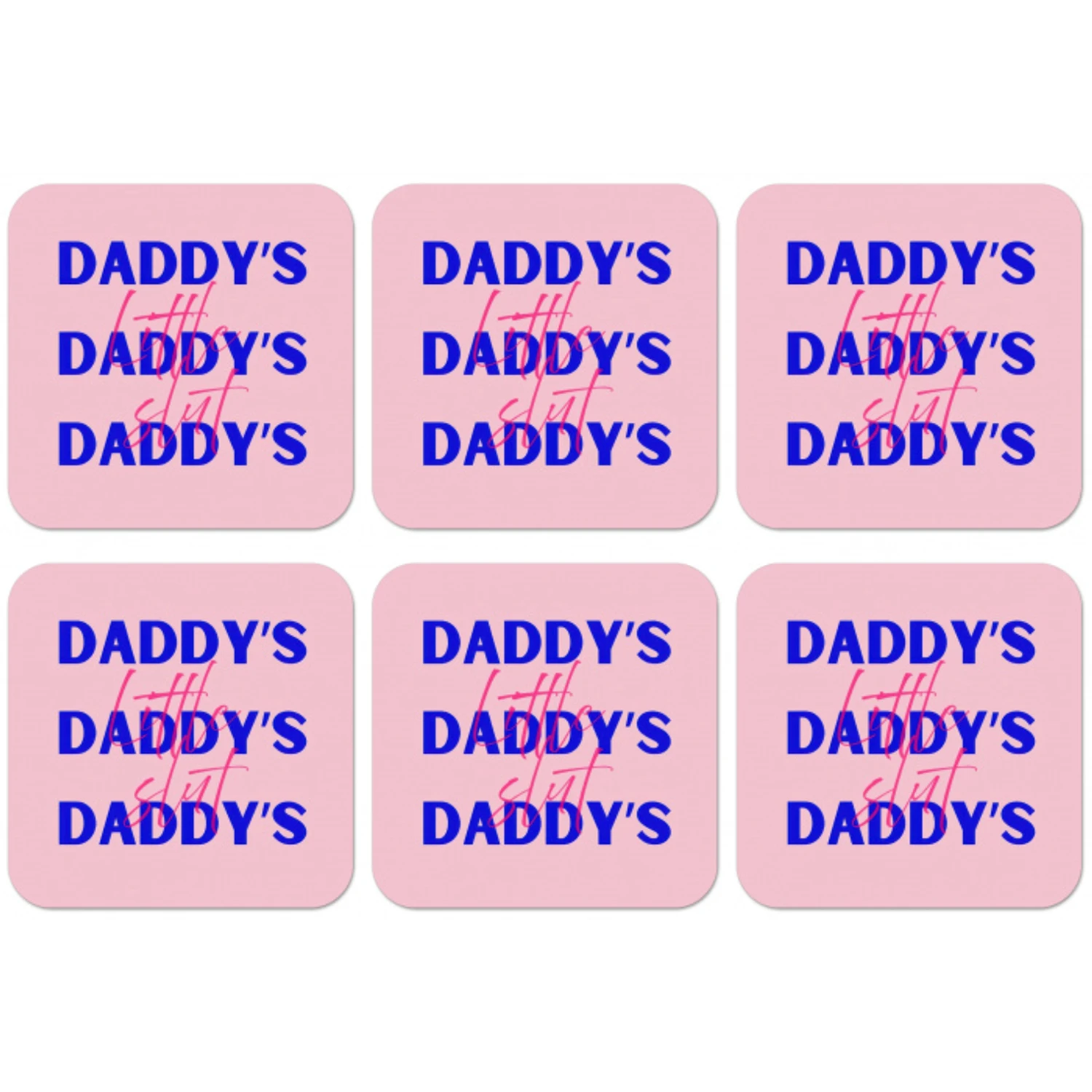 Daddy's - Blauw - Blokletters onderzetter kurk middel -zkaufland3dotto