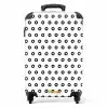 Zwarte cirkelvormige ringen over een witte achtergrond NBS - Handbagage koffer - Volwassenen Unisex middel -productfoto_recht