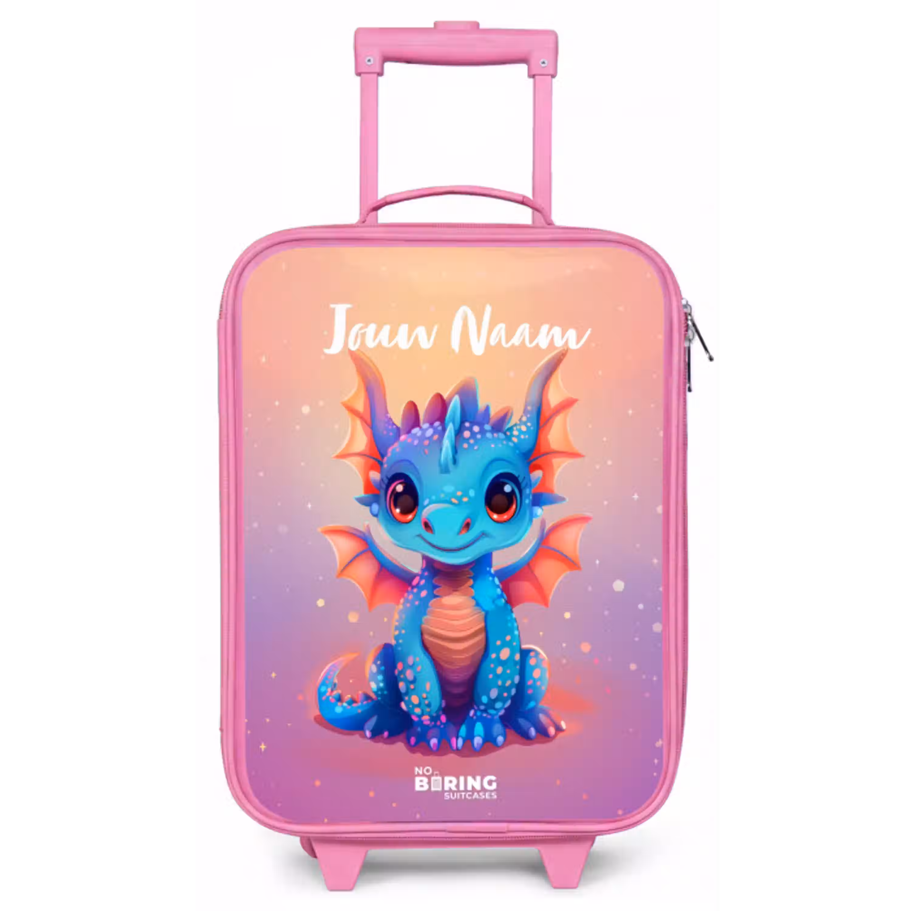 Schattige baby draak Kinderkoffer - Roze klein -zz3dotto