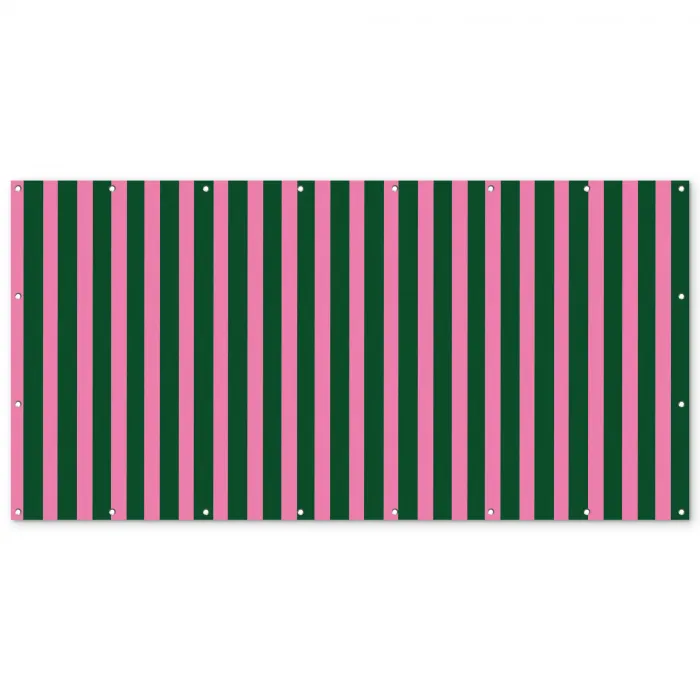 Verticale strepen - Groen - Roze Balkonbeschermer Duitsland klein 596 -zz_3d