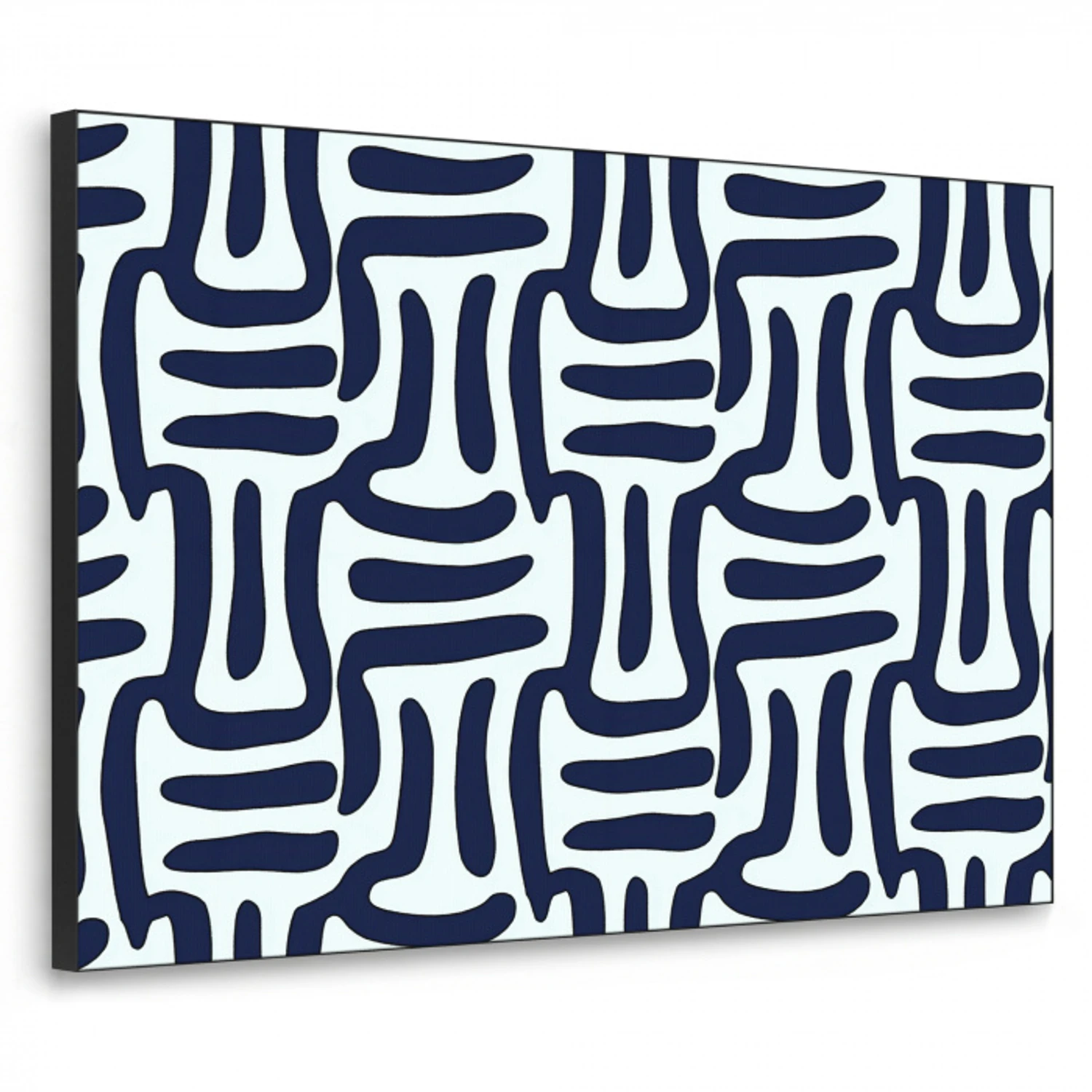 Abstract - Modern - Blauw Textielframe zwart klein 947 -3d