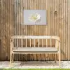 Bloem - Minimalistisch -Wit Tuinposter op houten frame 2 cm dik klein -sfeer4