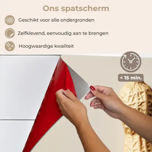Pinda - Ruw - Beige keuken achterwand spatscherm klein -spatscherm_NL