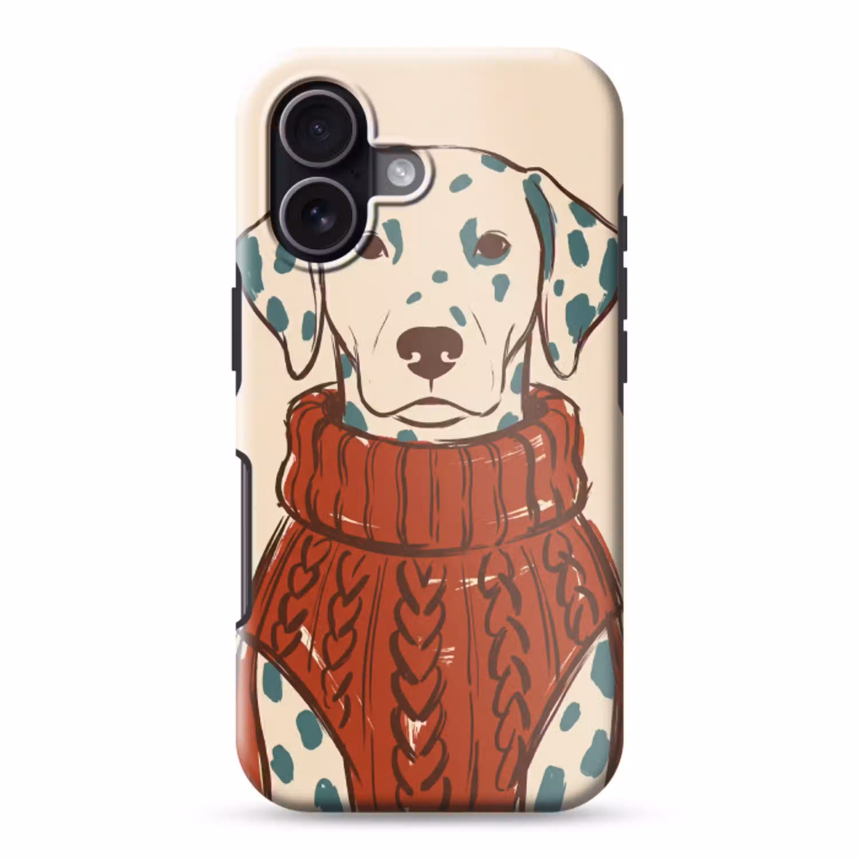 Hond - Trui - Winter - Dieren - Rood Toughcase MagSafe Apple iPhone 17 klein -3d