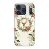 Kerstkrans - Hert - Hulst - Rood Telefoonhoesje iPhone 17 Pro klein -3d