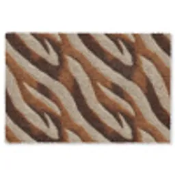 Zebra - Patroon - Bruin Vloerkleed Rechthoek klein 1091 -3d