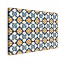 Klassiek - Geometrisch - Blauw Tuinposter op houten frame 2 cm dik klein 845 -3d