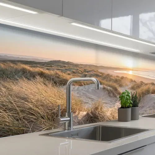 Duinen - Strand - Zee keuken achterwand 2 middel -3d_schuin
