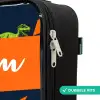 Dinos - Bliksem - Dieren - Blauw Kinderkoffer - Zwart klein -rits_NL